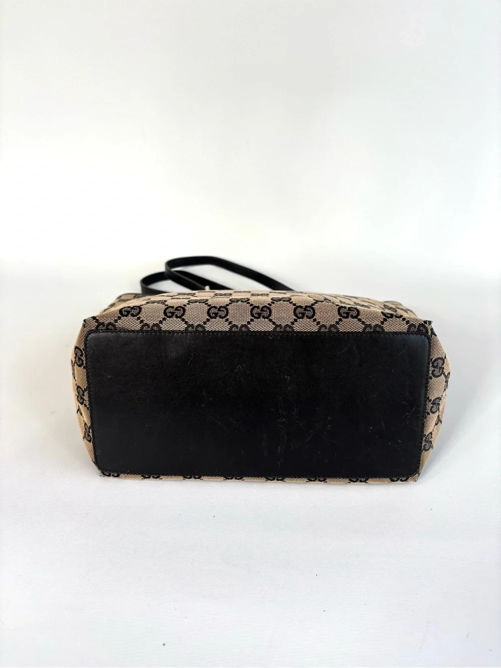 Gucci GG Eclipse Canvas Vintage Tote with Black Trim - Picture 4 of 8